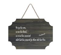 Panneau de bienvenue en bois rustique 1 Corinthians 2:9 No Eye Has Seen No Ear Has Heard No Mind Has Conceived What God Has Prepared for Rustic Wood Welcome Sign for Front Porche Door Wall Decoration
