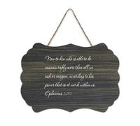 Panneau de bienvenue en bois rustique Ephesians 3:20 Now to Him Who Is Able to Do Immeasurably More Than All We Ask - 15,2 x 25,4 cm