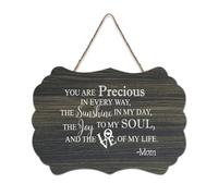 Panneau de bienvenue en bois rustique « You Are Precious in Every Way, The Sunshine in My Day » pour porte d'entrée, décoration murale, panneau en bois pour école, salle de classe, café, maison, 15,2