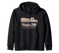 Panneau de Bienvenue et Vacances du Parc d'État de Niagara Falls à New York Sweat à Capuche