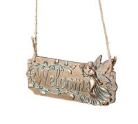 Panneau De Bienvenue Extérieur,Décoration Murale En Résine De Six Pouces Style Rustique Fée Suspendue | Enseigne De Jardin - Idéal Pour Entrée Jardin Terrasse Porte