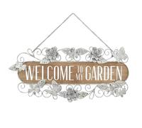 Panneau de Bienvenue Panneau Maison Panneau décoratif Panneau de Jardin Panneau de Cour,A