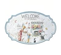 Panneau de Bienvenue Panneau Maison Panneau décoratif Panneau de Jardin Panneau de Cour,B
