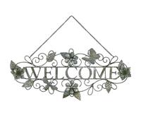 Panneau de Bienvenue Panneau Maison Panneau décoratif Panneau de Jardin Panneau de Cour,F