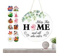 Panneau de bienvenue pour porte d'entrée 30 cm - Décoration rustique interchangeable, ergonomique, l'entrée de jardin, terrasse, appartement maison fête | Multi-usage extérieur intérieur utilitaire