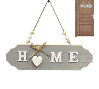 Panneau de bienvenue pour porte d'entrée - Décoration de planche en bois, entrée de maison rustique, panneau mural réversible avec ton de couleur vintage et bord lisse | Décoration de porte