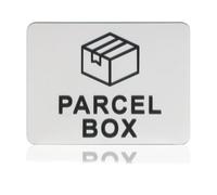 Panneau de boîte de colis adhésif en acrylique imperméable pour maison, bureau, inscription « No More Lost Goost Goods » - 11 cm x 9 cm - Argenté