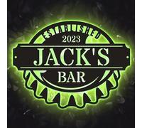 Panneau De Bouchon De Bouteille Personnalisé En Métal Avec LED, Décor Mural Pour Bar Avec Nom Et Date Personnalisés, Décoration, Cadeau Pour Homme