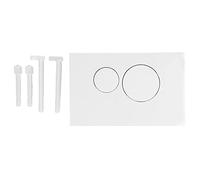 Panneau de bouton de chasse d'eau de toilette ,panneau de réservoir d'eau blanc carré en ABS avec colonnes dissimulées pour la maison