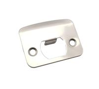 Panneau de bouton de type D en acier inoxydable pour remplacement de serrure de porte, plaque de gâche à lèvre avec coins ronds ou angle droit, plaque à soufflet pour la maison et le jardin