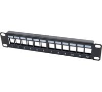 Panneau de brassage 10" 1U 12 ports keystone