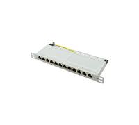 Panneau de brassage 10' Cat.6A, 12 ports, gris