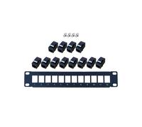 Panneau de brassage 12 ports CAT5e 10G support Panneau réseau 1U UTP mural 19 pouces ou bloc perforateur en rack pour CAT5e