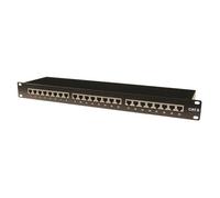 Panneau de brassage 19"" 1U 24 ports Cat. 6 blindé