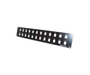 Panneau de brassage 19 2U 24 ports UTP keystone