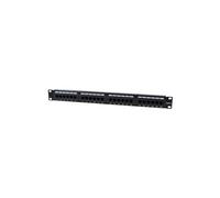 Panneau de brassage 19' Cat.6, 24 ports, noir, 1 U
