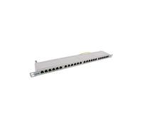Panneau de brassage 19 Cat.6A 24 ports 0.5U gris clair RAL7035
