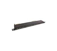Panneau de brassage 19 Cat.6A 24 ports 0.5U noir RAL 9005