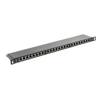 Panneau de brassage 19" - Lanberg - PPS6-0024-B - 24 ports RJ45 - Compatible FTP Cat.6 - 0,5U