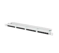 Lanberg PPU5-0024-S Baie de Branchements 24 Ports Cat5/Cat5e Métal Gris 0.5U Montage Rack 440x22.2x99mm Gestion Optimisée des Câbles