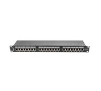 Panneau de brassage 24 PORT 1U cat.5e blindé noir PPS5-1024-B