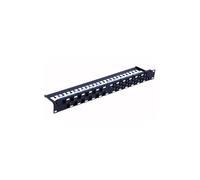 Techly I-PP 24-RU-C6ATSL Panneau de brassage 24x Keystone RJ45 Cat6a UTP, 1U, ports inclinés