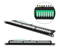 Panneau de brassage CAT6 UTP 0,5U rack panneau de brassage réseau avec port E...