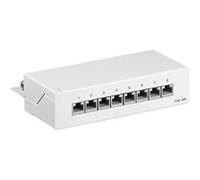 Panneau de brassage CAT6a Goobay 62067 - 8 ports - Blanc