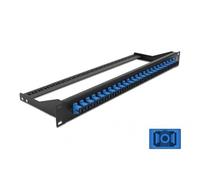 Panneau de brassage Delock - Montage en rack - SC SM X 24 - Noir, Bleu - 1U - 48,3 cm (19")