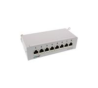 Panneau de brassage, ensemble table / mur Cat.6A, 8 ports, gris clair RAL7035