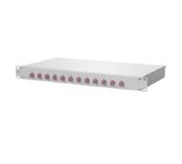 Panneau de brassage fibre optique OpDAT FIX 12xLC-D OM4 - LC-Duplex Panneau de brassage fibre optique 1...