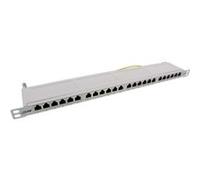 InLine - Tableau de connexions - CAT 6a - STP - RJ-45 X 24 - gris clair, RAL 7035 - 0.5U - 19
