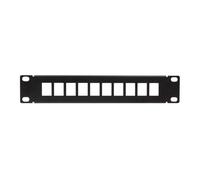 Panneau de brassage pour 10 prises Keystone pour rack 10" U1 Noir