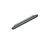 KIMEX 110-0209 : Baie de Branchements 1U, 24 ports, Acier Noir, 482x110x44mm, Montage Rack 19", Poids 1kg