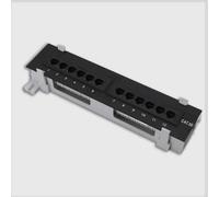 Panneau de brassage réseau 12 ports UTP non blindé Cat 5e/Cat 6 monté en rack/montage mural Noir RJ45 (Cat 5e montage mural)