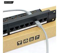 Panneau De Brassage RéSeau, 24 Ports 1U Montable en Rack Cat6 Patch Panel, Rj45 Pro 110 Patch Panel RéSeau Facile à Installer, Distinction des CâBles, Aucune Rouille Et Durable (Rj45 Droit)