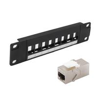 Panneau de brassage réseau à 8 ports UTP/FTP non blindé/monté en rack blindé 25,4 cm Cat 3/Cat 5e/Cat 6/Cat 6A Inline Keystone Distribution Frame (FTP Cat 6A blindé)