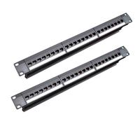 Panneau de brassage RJ45 CAT6 24 ports 19 pouces 1U pour armoire rack