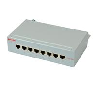 Panneau de brassage ROLINE, 8 ports, Cat.5e (Class D), blindé, gris