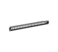 Panneau de brassage vide 19 pouces 24 x touches 1U noir DN-91411