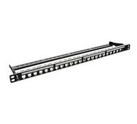 Panneau de brassage vierge InLine® 19 Cat.6A 24 ports 0.5U noir G