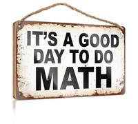 Panneau de bureau amusant « It's A Good Day To Do Math. Decor for Bedroom » (20 x 30 cm)