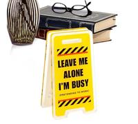 Panneau de bureau amusant - Leave Me Alone | Panneau d'avertissement pour collègues | Panneau de bureau Leave Me Alone I'm Busy | Leave Me Alone, I'm Busy, Funny Work Signs | Panneau d'avertissement