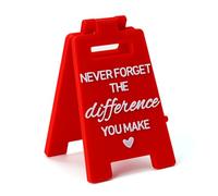 Panneau de bureau imprimé en 3D, « Never forget the difference you make » - Décoration inspirante double face pour la maison, le bureau, cadeau de motivation pour collègues, amis, enseignants, patrons
