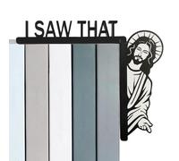 Panneau de cadre de porte « J'ai vu que Jésus » - Tenture murale en bois | Panneau décoratif de Protection de la maison, 20.5x17.5x0.5cm, pour portes, fenêtres, miroirs et armoires, cadeau chrétien pa