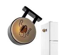 Panneau de café néon | Lumière d'ambiance magnétique | Aimant décoratif pour réfrigérateur | Pour propriétaires, appartement, cuisine, bureau, dortoir, garage, salle de classe, salle de pause