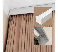 Panneau de caisson de rideau - Rail mural/plafond pour montage de rideaux, housse pour chambre à coucher et rideaux de cuisine, décorez votre maison avec facilité