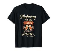 Panneau de calligraphie Highway Is My Happy Hour Trucker T-Shirt