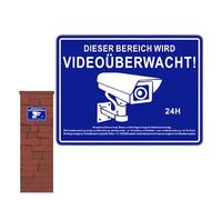 Panneau de caméra - 24 h | Autocollant d'observation vidéo | Autocollant réfléchissant, imperméable, propriété maison entreprise, alarme sécurité, extérieur intérieur