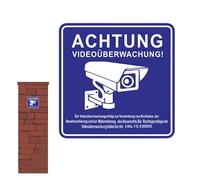 Panneau de caméra de sécurité - Autocollant d'observation vidéo de 15 cm, autocollant d'alarme étanche | Étiquette de de propriété pour la maison, les entreprises, l'avertissement